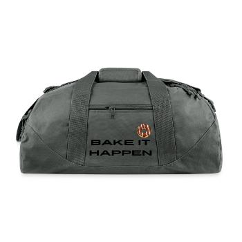BAKE IT HAPPEN - Recycled Duffel Bag - charcoal - Front