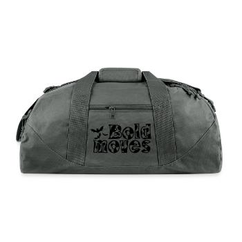 Bold Moves Typographic Bold Style - Recycled Duffel Bag - charcoal - Front