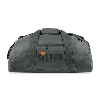 Sister Ball - Recycled Duffel Bag - charcoal - Front
