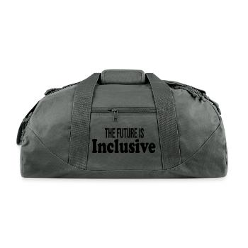 The Future Is Inclusive - Recycled Duffel Bag - charcoal - Front
