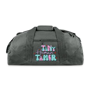 Tiny Human Timer - Recycled Duffel Bag - charcoal - Front