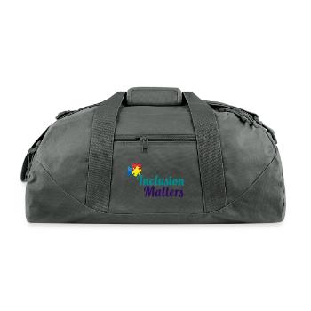 Inclusion Matters Puzzle - Recycled Duffel Bag - charcoal - Front