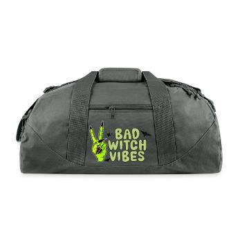 BAD WITCH VIBES 1 - Recycled Duffel Bag - charcoal - Front