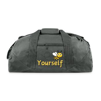 Be yourself - Recycled Duffel Bag - charcoal - Front