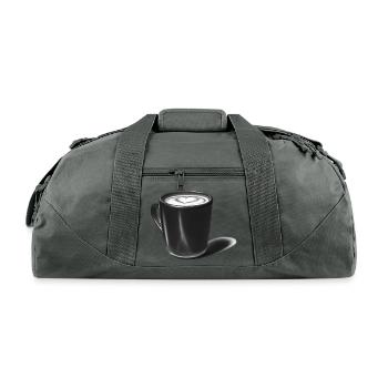cup of coffee original - Recycled Duffel Bag - charcoal - Front