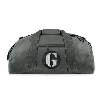 G letter. - Recycled Duffel Bag - charcoal - Front