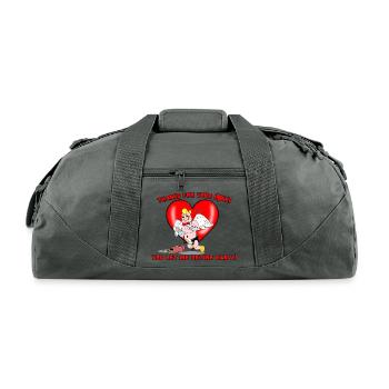 Cupid Cool Lovers in Love Funny Design - Recycled Duffel Bag - charcoal - Front