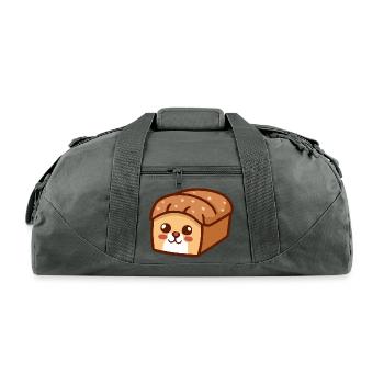 Bread Loaf Cat - Recycled Duffel Bag - charcoal - Front