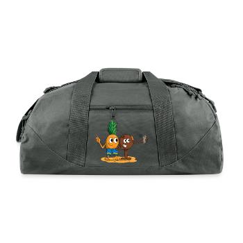 Pineapple And Coconut Selfie - Recycled Duffel Bag - charcoal - Front