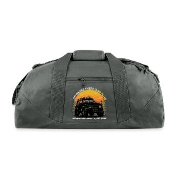 GO_WHERE_THERE_IS NO ROAD - Recycled Duffel Bag - charcoal - Front