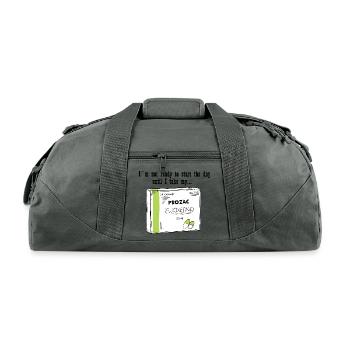 Prozac For A Good Day - Recycled Duffel Bag - charcoal - Front