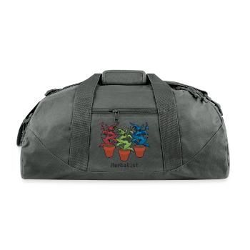 Healing Plants - Recycled Duffel Bag - charcoal - Front