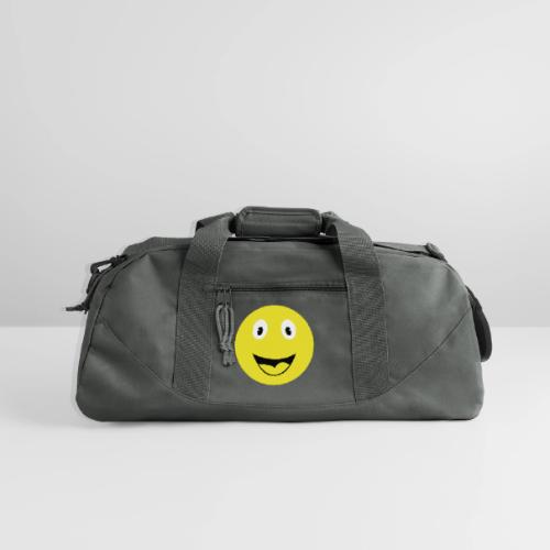 Yellow Happy Face Print - Recycled Duffel Bag