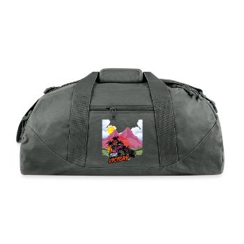 Race car - victory car - Recycled Duffel Bag - charcoal - Front