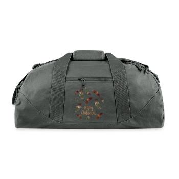 Pine tree leaves - Recycled Duffel Bag - charcoal - Front