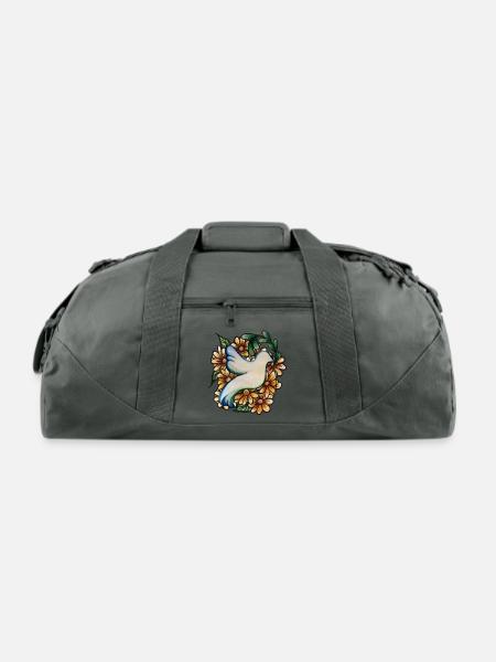 Peace - Recycled Duffel Bag - charcoal