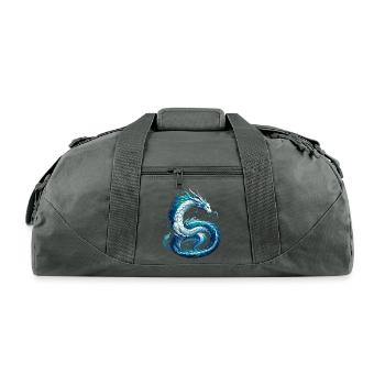Arctic Grace of the Frost Dragon - Recycled Duffel Bag - charcoal - Front
