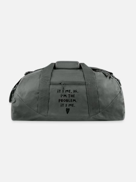 Funny It s Me Hi I m The Problem It s Me - Recycled Duffel Bag - charcoal