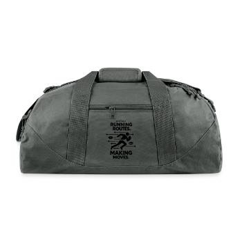 Running Routes Making Moves - Recycled Duffel Bag - charcoal - Front