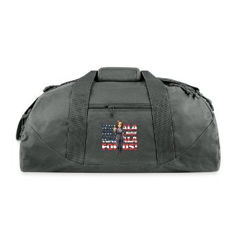 Kamala for change, Kamala for us! - Recycled Duffel Bag - charcoal - Front