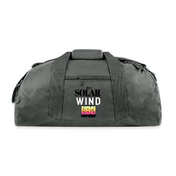 solar wind energy sine 2025 - Recycled Duffel Bag - charcoal - Front
