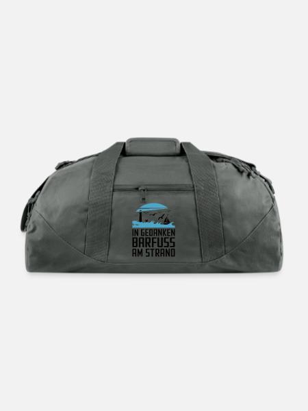 Baltic Sea Coast Barefoot On The Beach - Recycled Duffel Bag - charcoal - Front