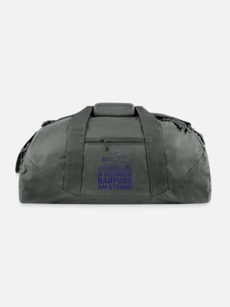 Baltic Sea Coast Barefoot On The Beach - Recycled Duffel Bag - charcoal - Front