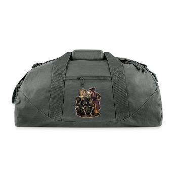 Apology Pending: Skeletal Satire - Recycled Duffel Bag - charcoal - Front