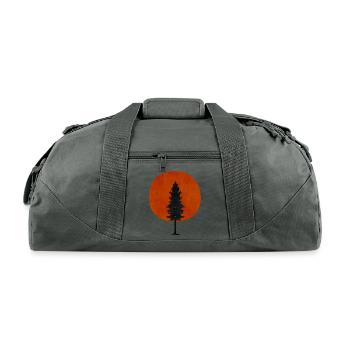 Nature Pine Tree - Recycled Duffel Bag - charcoal - Front