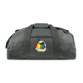 Love Is Love - Recycled Duffel Bag - charcoal - Front
