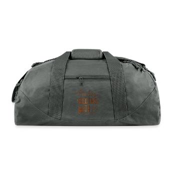 healing begins with us - Recycled Duffel Bag - charcoal - Front