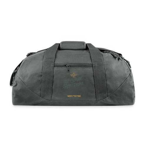Get Outside. Meet People. Two Tone. - Recycled Duffel Bag
