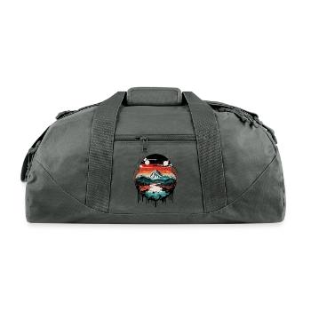 Landscape Ink - Recycled Duffel Bag - charcoal - Front