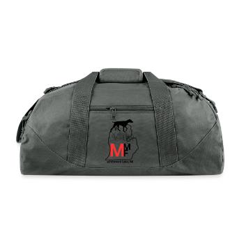 Michigan Marine Farmer with Michigan background - Recycled Duffel Bag - charcoal - Front