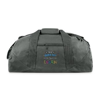 It s A Good Day To Learn - Recycled Duffel Bag - charcoal - Front