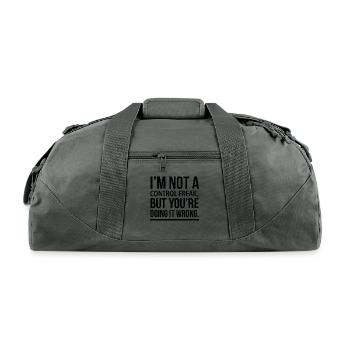 Control freak - Recycled Duffel Bag - charcoal - Front