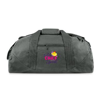 Cutest Chick Around - Recycled Duffel Bag - charcoal - Front