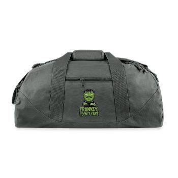 Frankly, I Don’t Care - Recycled Duffel Bag - charcoal - Front