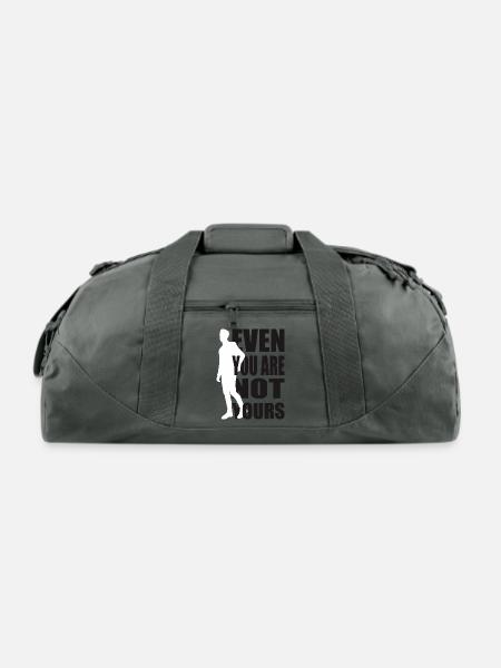 Even You Are Not Yours - Recycled Duffel Bag - charcoal - Front