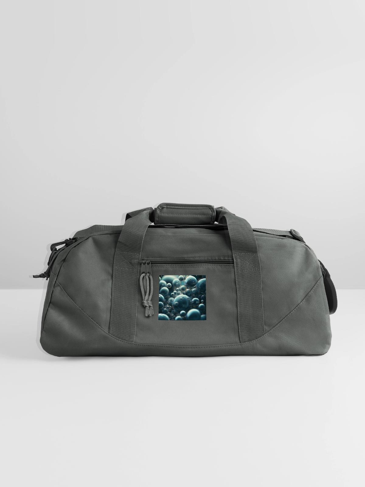 Funny bubbles - Recycled Duffel Bag - charcoal - Front