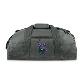 ninja fennec purple green - Recycled Duffel Bag - charcoal - Front