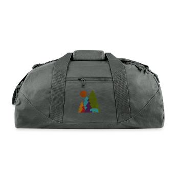 Pine Trees - Recycled Duffel Bag - charcoal - Front