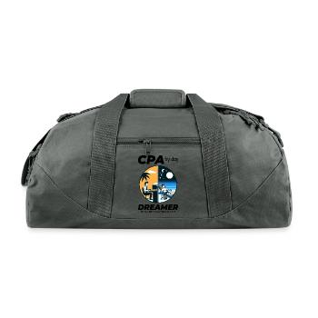 CPA Daydreams: Balancing Work and Bliss in Split - Recycled Duffel Bag - charcoal - Front