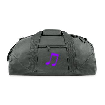 Music Note Music Lover green - Recycled Duffel Bag - charcoal - Front