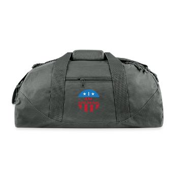 I Am Speaking - Recycled Duffel Bag - charcoal - Front