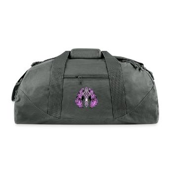 Religious Faith Cross Angel Wings - Recycled Duffel Bag - charcoal - Front