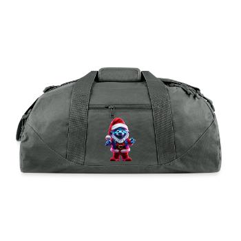 Daddy Santa ,The Papa, Papa Decor, Papa Xmas - Recycled Duffel Bag - charcoal - Front
