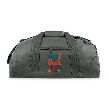 Have A Good Day - Recycled Duffel Bag - charcoal - Front