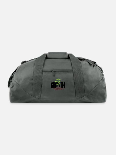 Growth Typography Design - Recycled Duffel Bag - charcoal