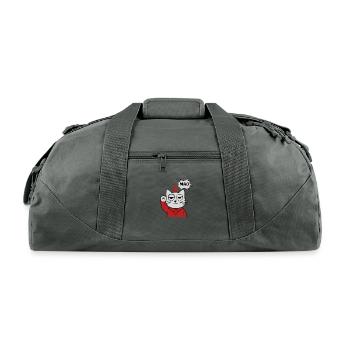 Communist Cats Of East Berlin - Cat Lover Gift! - Recycled Duffel Bag - charcoal - Front